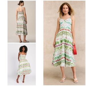 NWT Rachel Antonoff Harper Radish Garlic Green Onion Garden A-Line Midi Dress S
